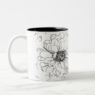 Caneca De Café Em Dois Tons Flor natural