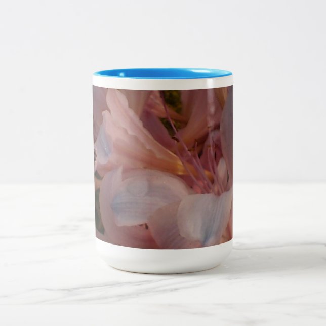 Caneca De Café Em Dois Tons Flor Rosa (Centro)