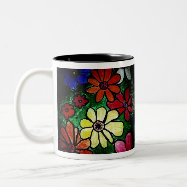 Caneca De Café Em Dois Tons floração (Esquerda)