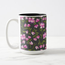 Florais Boêmian Watercolor - Rosa e Cinzas