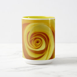 Caneca De Café Em Dois Tons Floral amarelo
