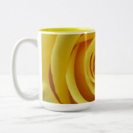 Caneca De Café Em Dois Tons Floral amarelo