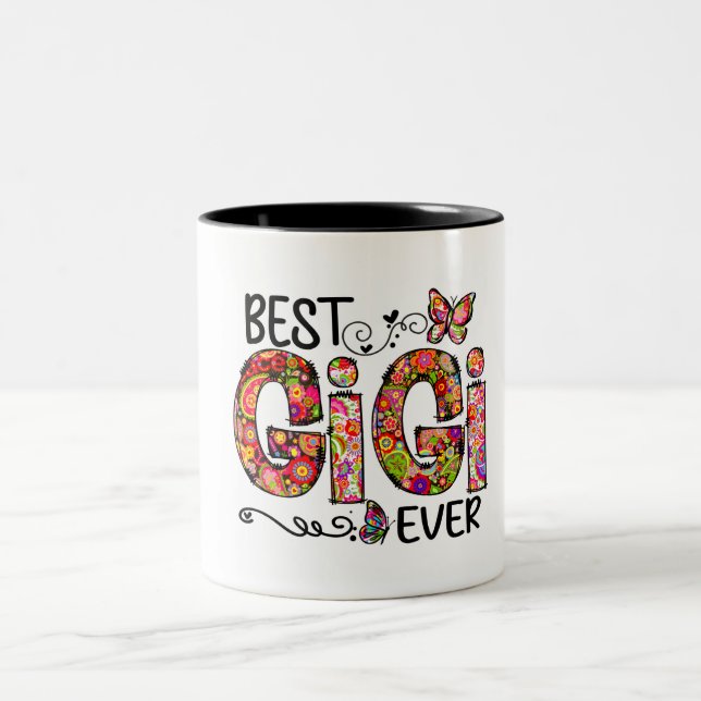 Caneca De Café Em Dois Tons Floral Best Gigi Nunca (Centro)