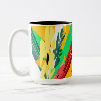 Caneca De Café Em Dois Tons Floral Coffee Mug