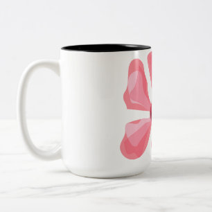 Caneca De Café Em Dois Tons Floral Elegance Mug