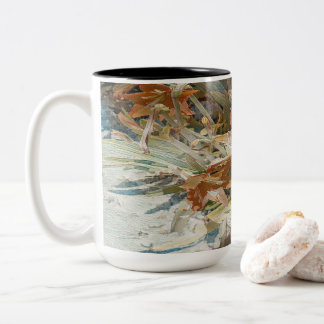 Caneca De Café Em Dois Tons Floral Exótico