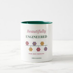 Caneca De Café Em Dois Tons Floral Maravilhosamente Projetada