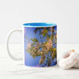 Caneca De Café Em Dois Tons Floral Personalizado