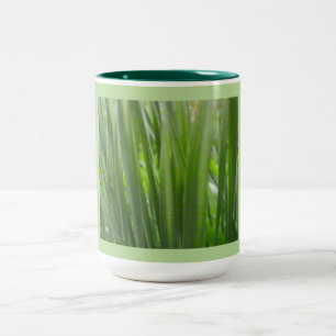 Caneca De Café Em Dois Tons Floral verde de Eco