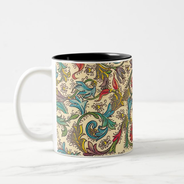 Caneca De Café Em Dois Tons Florentine Italiana Flourada (Esquerda)
