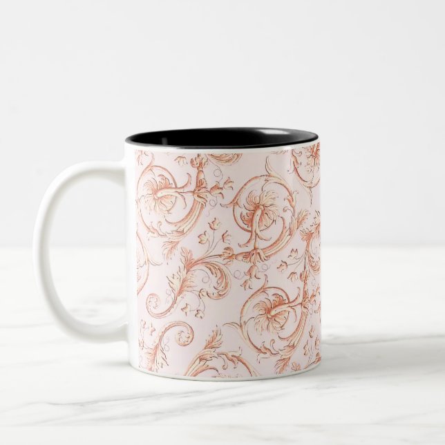 Caneca De Café Em Dois Tons Florentine Italiana Flourada (Esquerda)