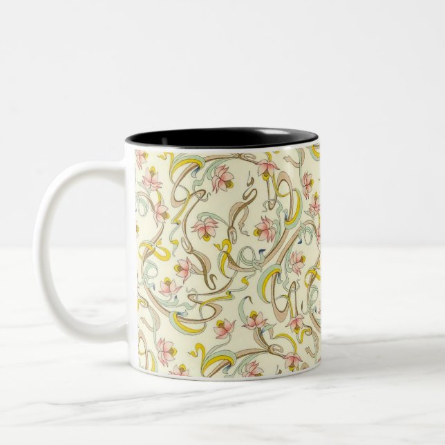 Caneca De Café Em Dois Tons Florentine Italiana Flourada (Esquerda)