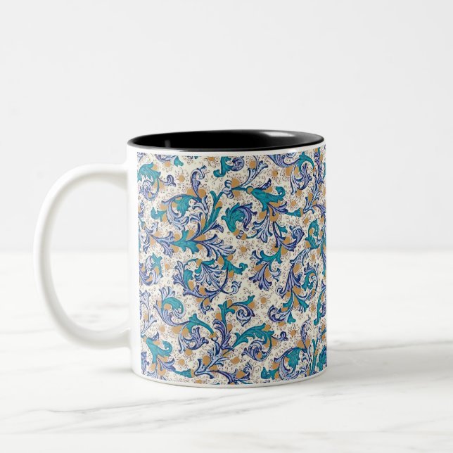 Caneca De Café Em Dois Tons Florentine Italiana Flourada (Esquerda)