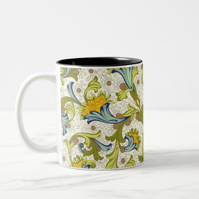 Caneca De Café Em Dois Tons Florentine Italiana Flourada (Esquerda)