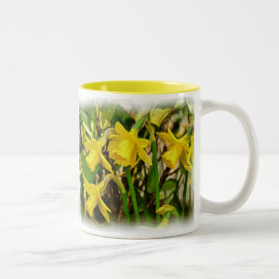 CANECA DE CAFÉ EM DOIS TONS FLORES