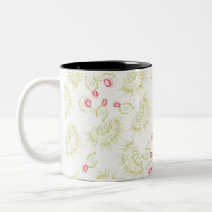 Caneca De Café Em Dois Tons Flores cactos