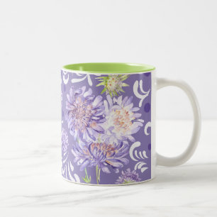 Caneca De Café Em Dois Tons flores de campo