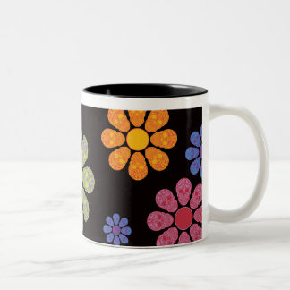 CANECA DE CAFÉ EM DOIS TONS FLORES DE CRUZAMENTO