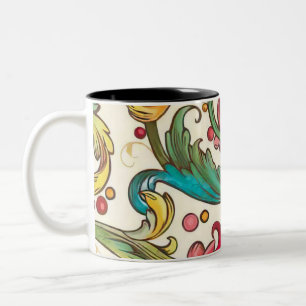 Caneca De Café Em Dois Tons Flores de Florença Italiana