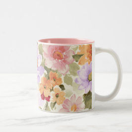 Caneca De Café Em Dois Tons Flores de Jardim