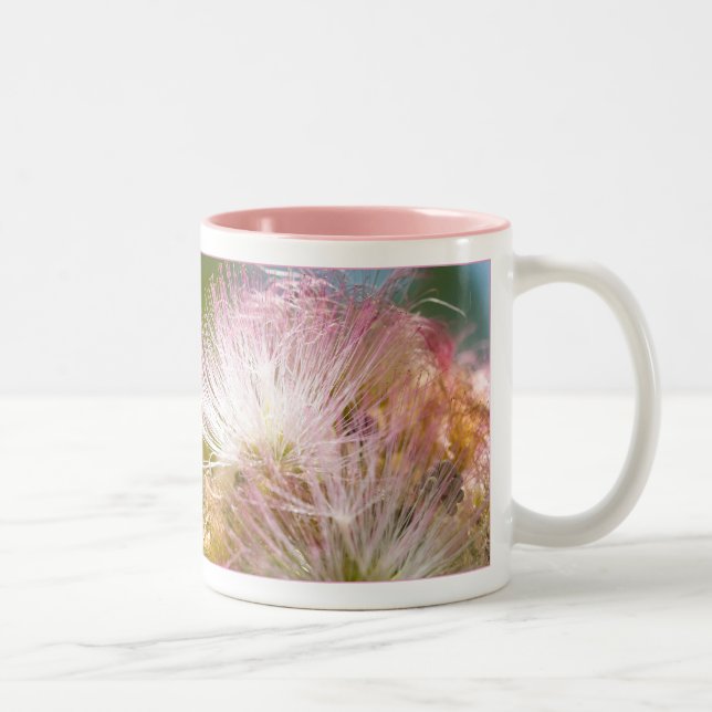 Caneca De Café Em Dois Tons Flores do Mimosa (Direita)