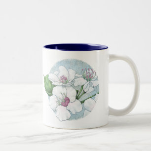 Caneca De Café Em Dois Tons flores do primavera