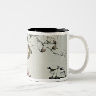 Caneca De Café Em Dois Tons Flores do primavera