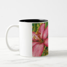 Caneca De Café Em Dois Tons Flores em Aquarela