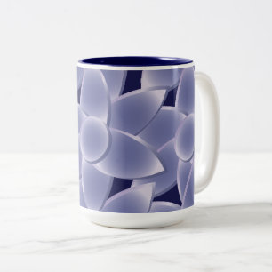 Caneca De Café Em Dois Tons Flores roxas