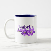Flores Roxos de Hepática Nome Personalizado