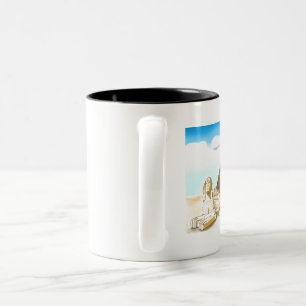 Caneca De Café Em Dois Tons flores silvestres