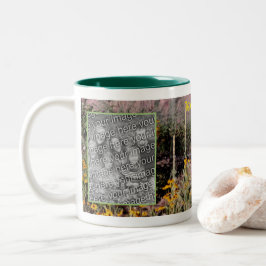 Caneca De Café Em Dois Tons Flores Silvestres Arte Crie Sua Própria Foto