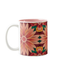 Flores tropicais IA Arte Mug de dois tons