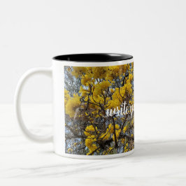 Caneca De Café Em Dois Tons Florescer da natureza