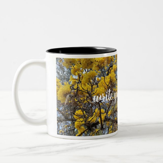 Caneca De Café Em Dois Tons Florescer da natureza (Esquerda)