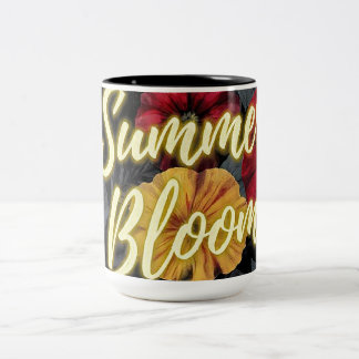 Caneca De Café Em Dois Tons Florescer de Verão