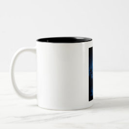 Caneca De Café Em Dois Tons Floresta Celestial Iluminada pela Lua Estética