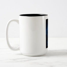 Caneca De Café Em Dois Tons Floresta Celestial Iluminada pela Lua Estética Ref