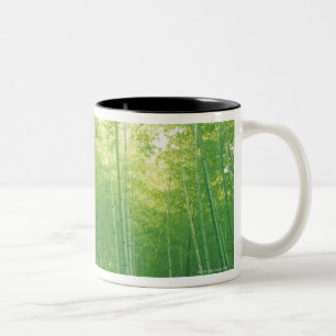 Caneca De Café Em Dois Tons Floresta de bambu 2