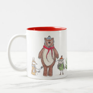 Caneca De Café Em Dois Tons Floresta do inverno