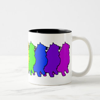 Caneca De Café Em Dois Tons Floresta do norueguês do arco-íris