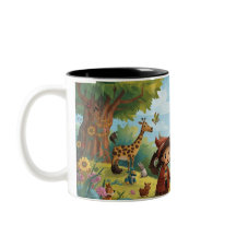 floresta encantada com animais