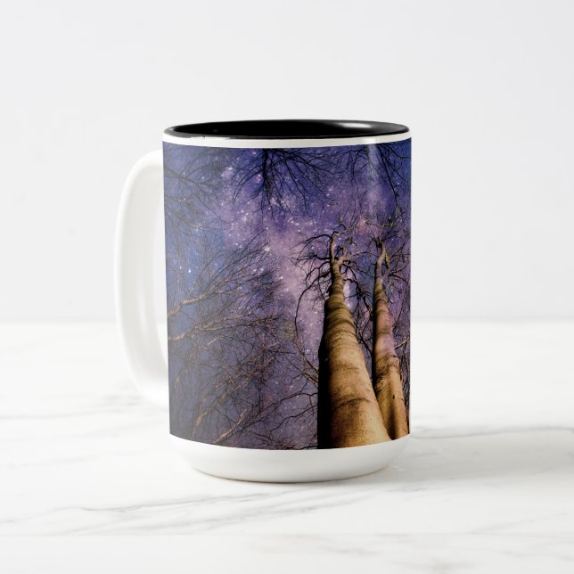 Caneca De Café Em Dois Tons Floresta Mágica (Frente Esquerda)