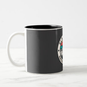 Caneca De Café Em Dois Tons floresta nacional colinas negra