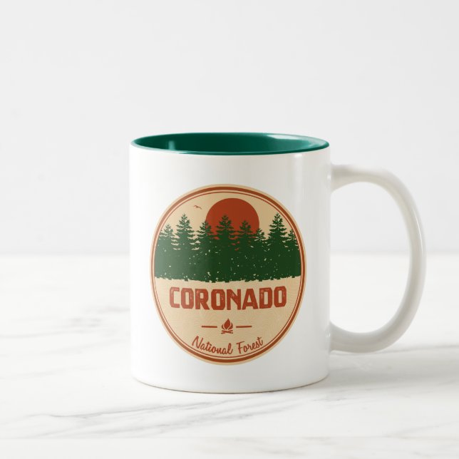 Caneca De Café Em Dois Tons Floresta Nacional Coronada (Direita)