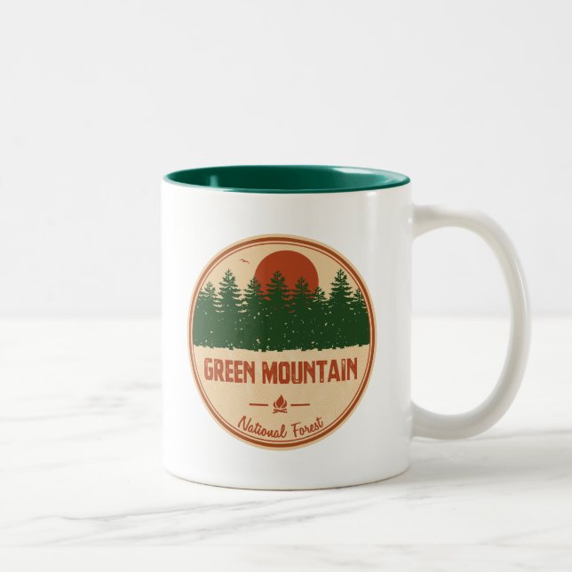 Caneca De Café Em Dois Tons Floresta Nacional da Montanha Verde (Direita)