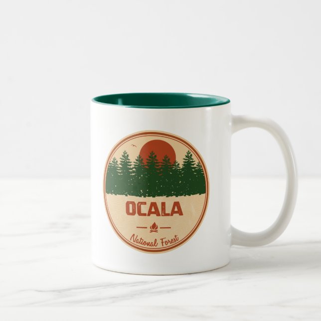 Caneca De Café Em Dois Tons Floresta Nacional de Ocala (Direita)