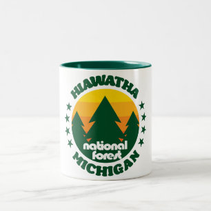 Caneca De Café Em Dois Tons Floresta Nacional Hiawatha
