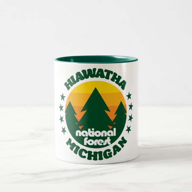 Caneca De Café Em Dois Tons Floresta Nacional Hiawatha (Centro)