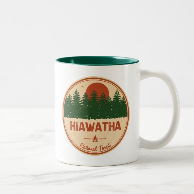 Caneca De Café Em Dois Tons Floresta Nacional Hiawatha (Direita)